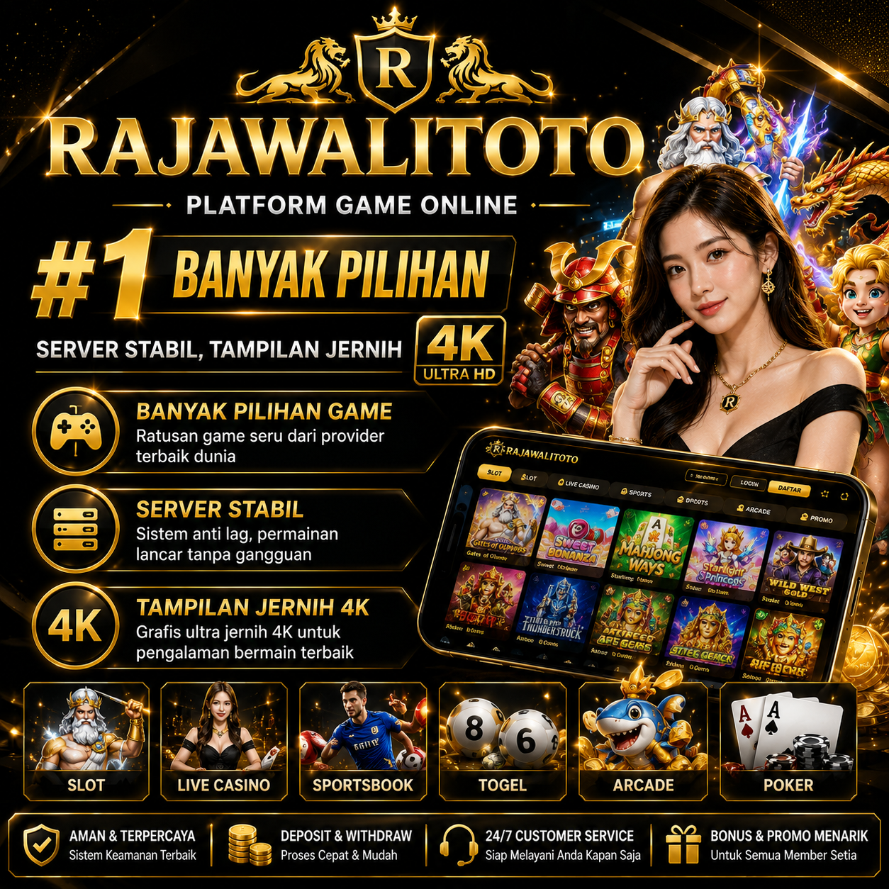Rajawalitoto : Platform Game Online #1 Banyak Pilihan, Server Stabil, Tampilan Jernih 4K